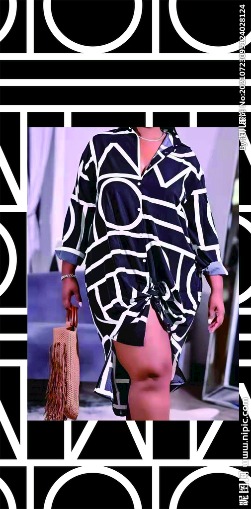 大牌线条英文印花