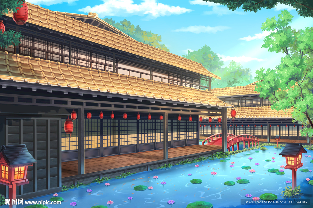 日式建筑花园
