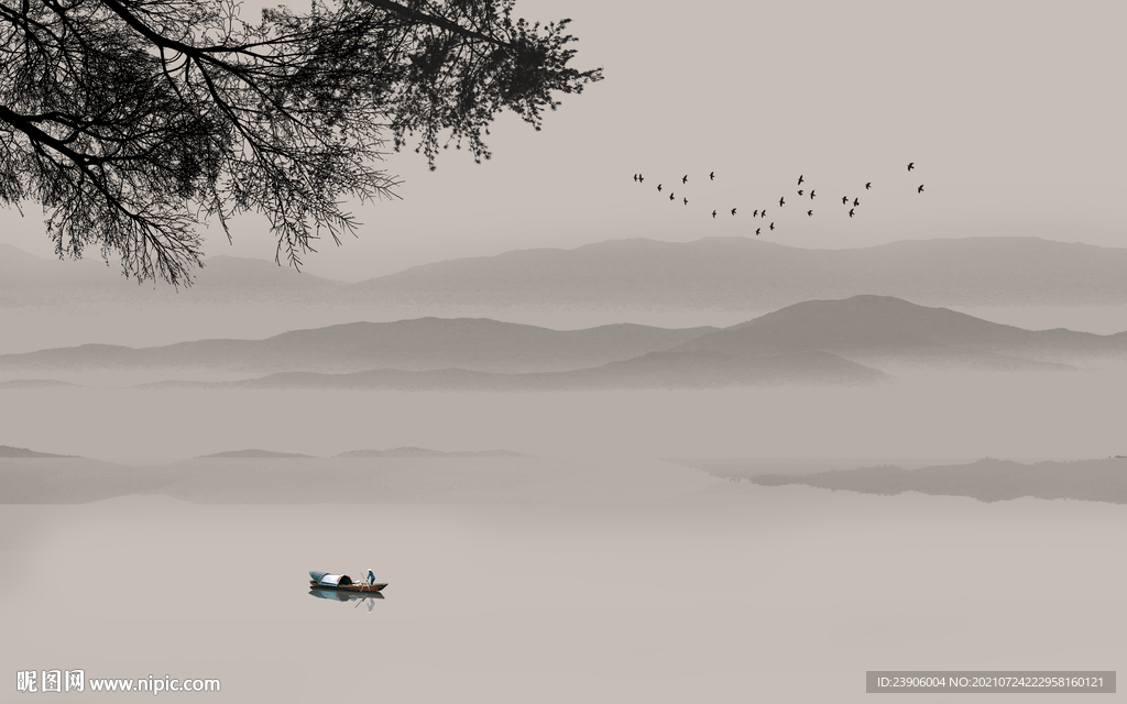 禅意山水画
