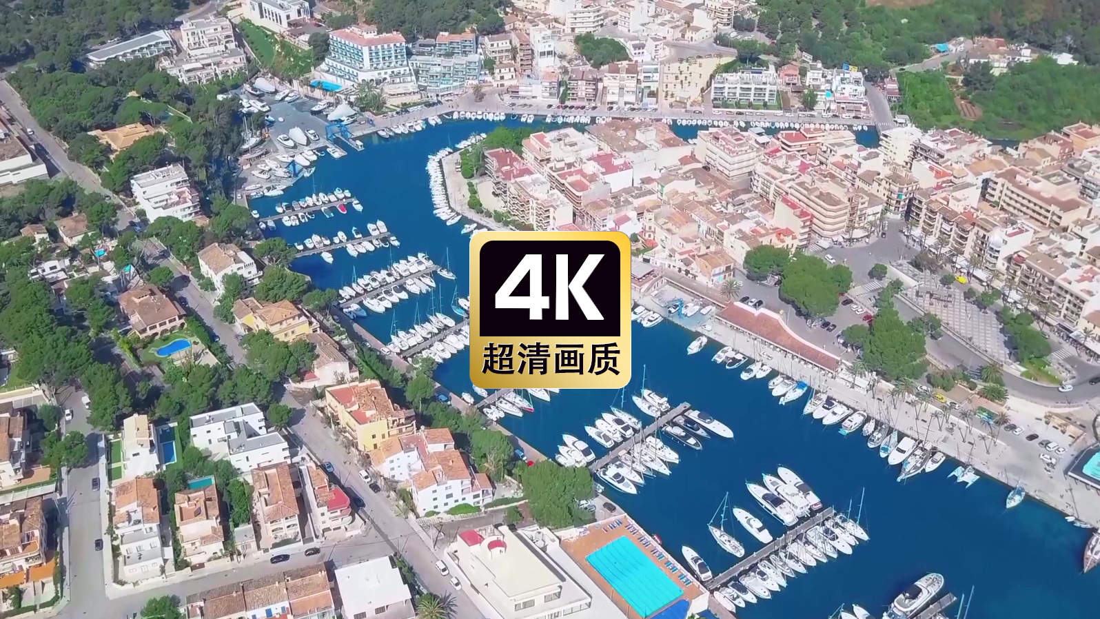 短视频素材航拍海港风景