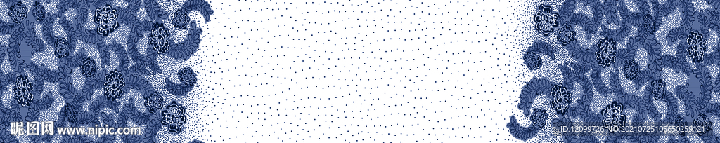 匹印大牌圆点腰果数码印