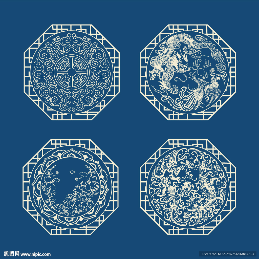 中国传统图案 矢量