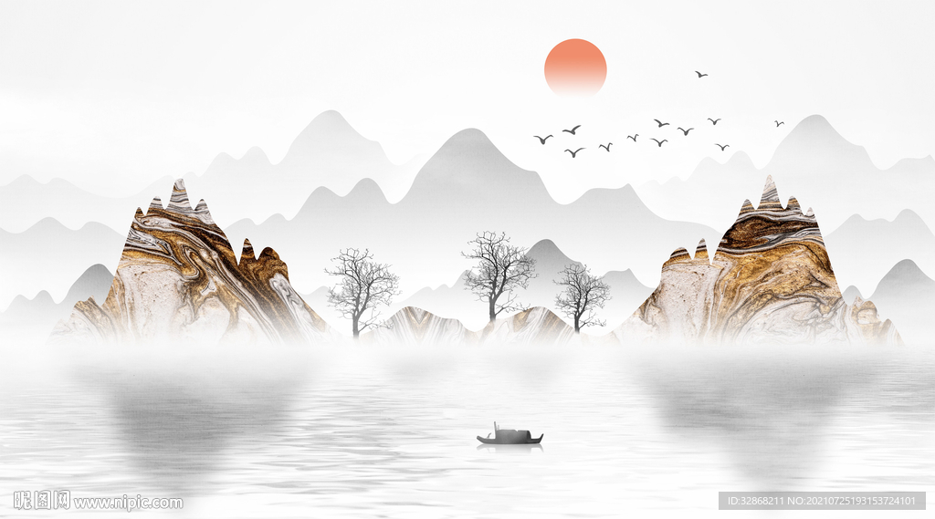 新中式山水画