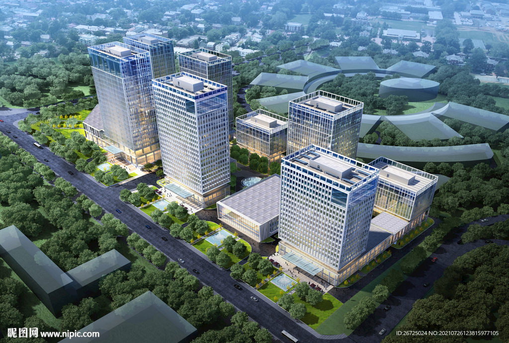 展览馆建筑外观设计案例效果图