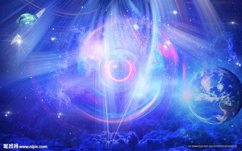 梦幻漩涡星空背景墙