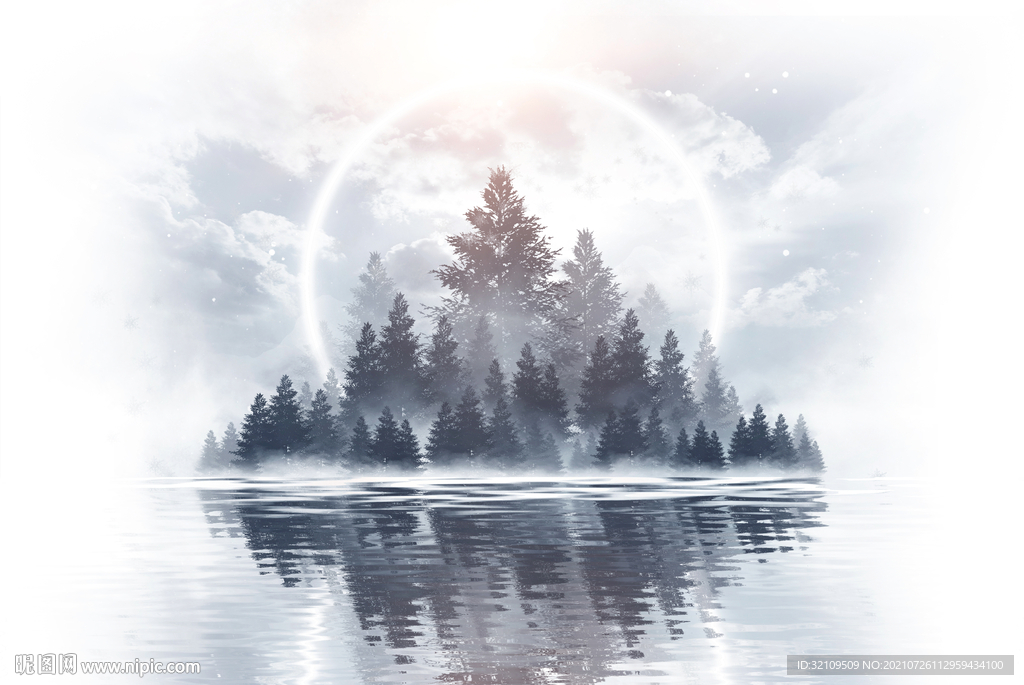 梦幻白色森林