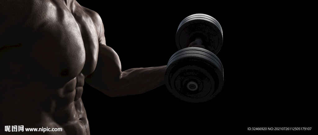 健身肌肉男海报