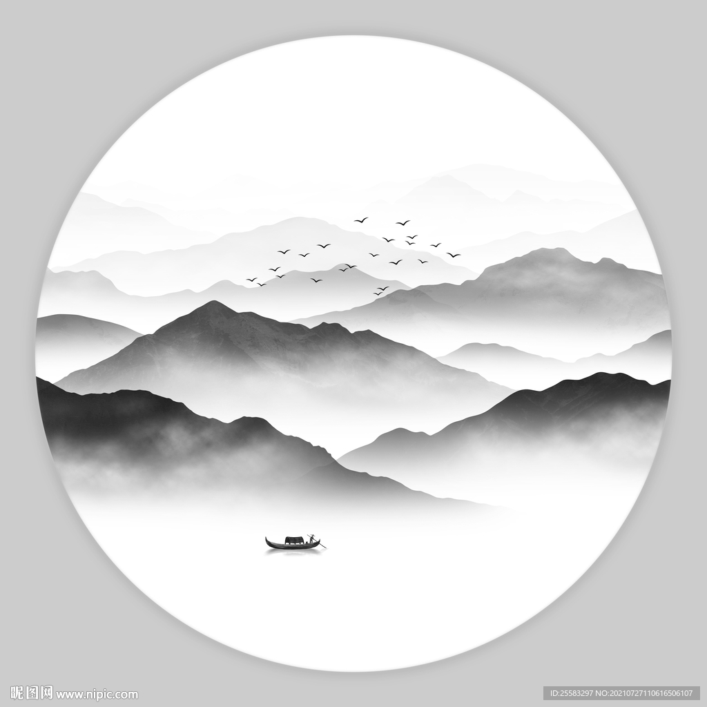 禅意山水画