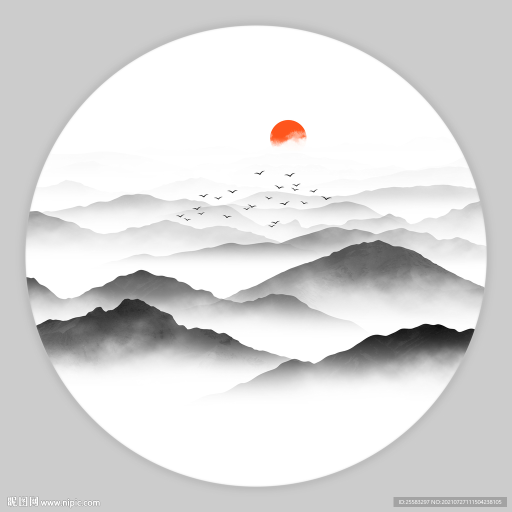 禅意山水画