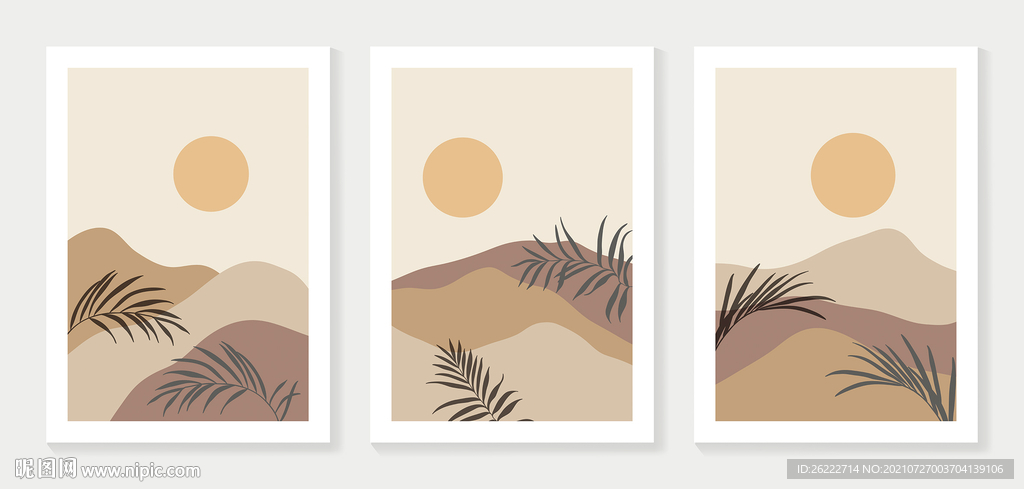 山脉插画装饰画