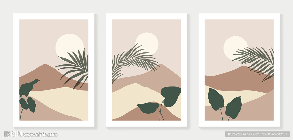 植物山脉装饰画