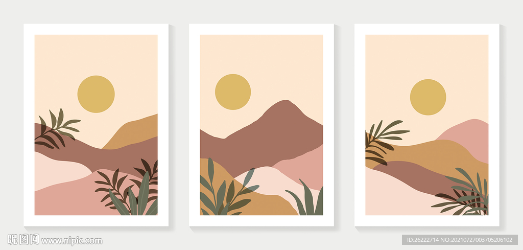 植物山脉装饰画