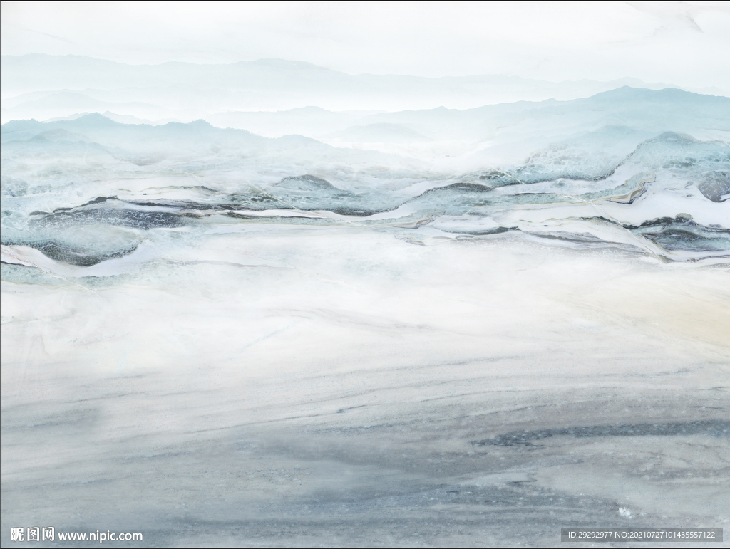 抽象山水背景墙