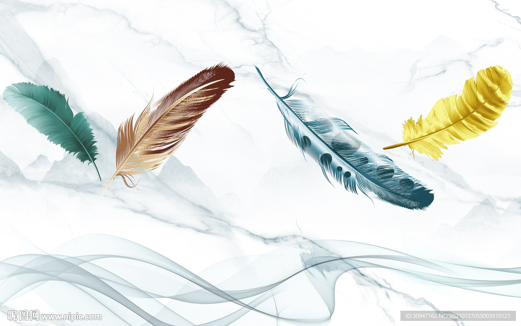 爵士白简约背景墙 TIF分层图