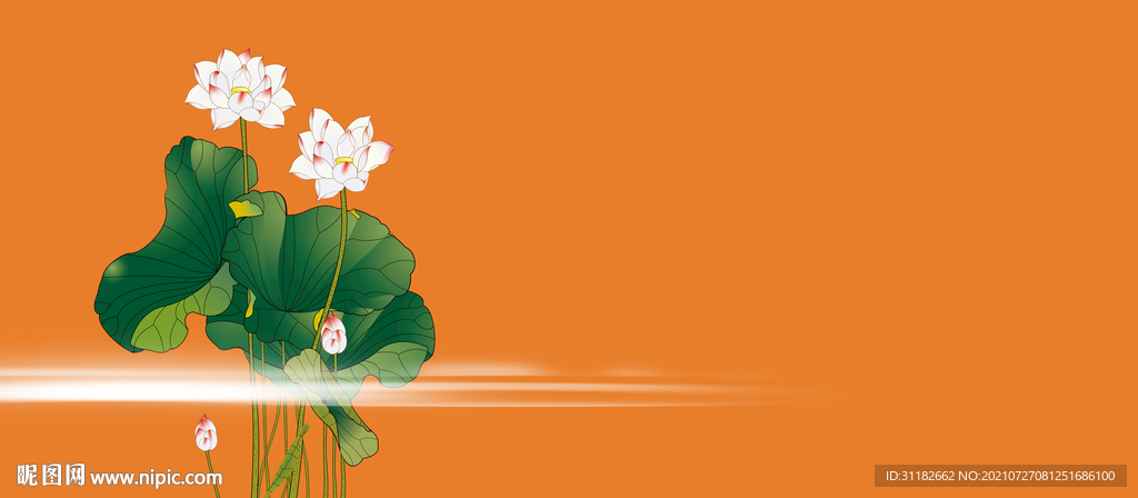 荷花画中画