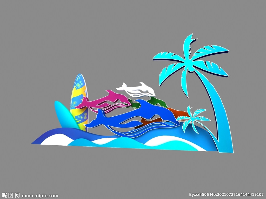 海洋周3d模型