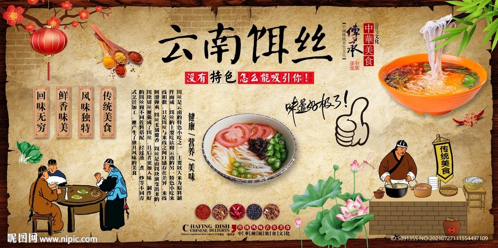 云南饵丝背景墙