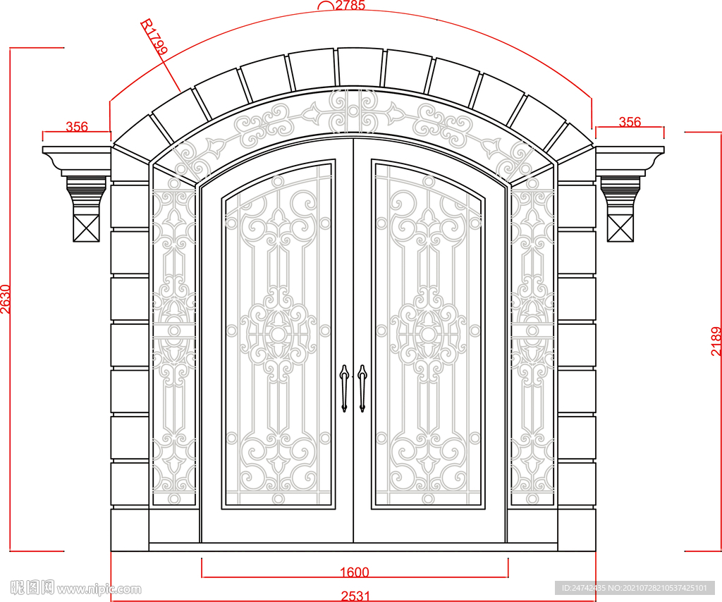 欧式门窗设计雕刻路径