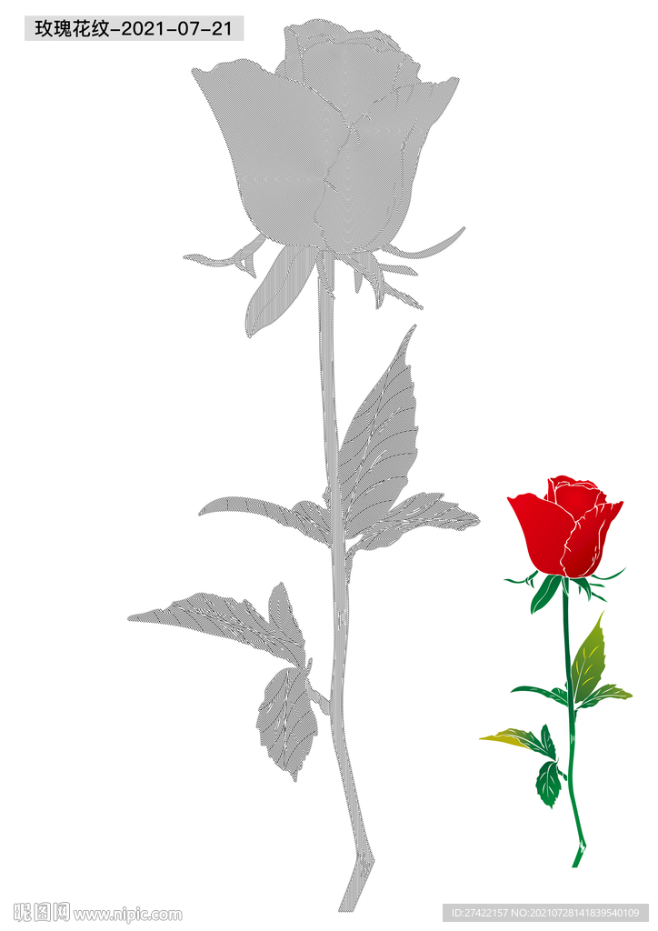 玫瑰花纹