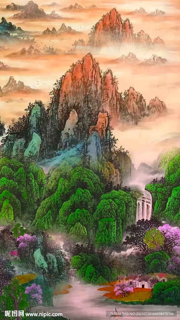 水墨画写意国画山水