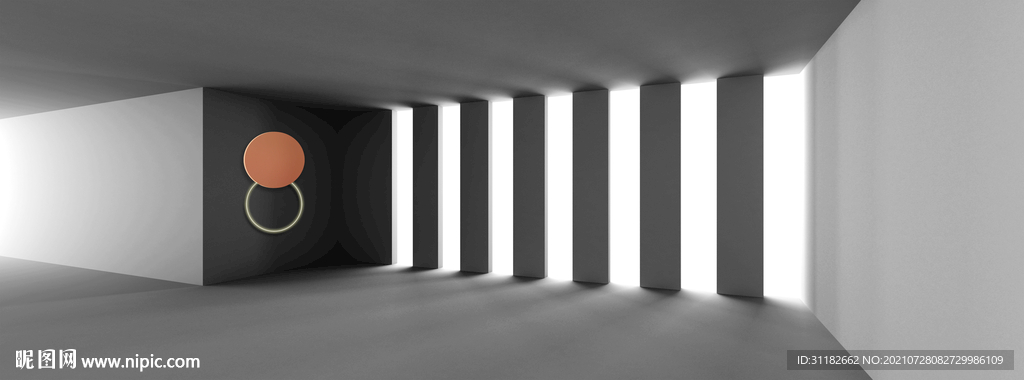 建筑床头画