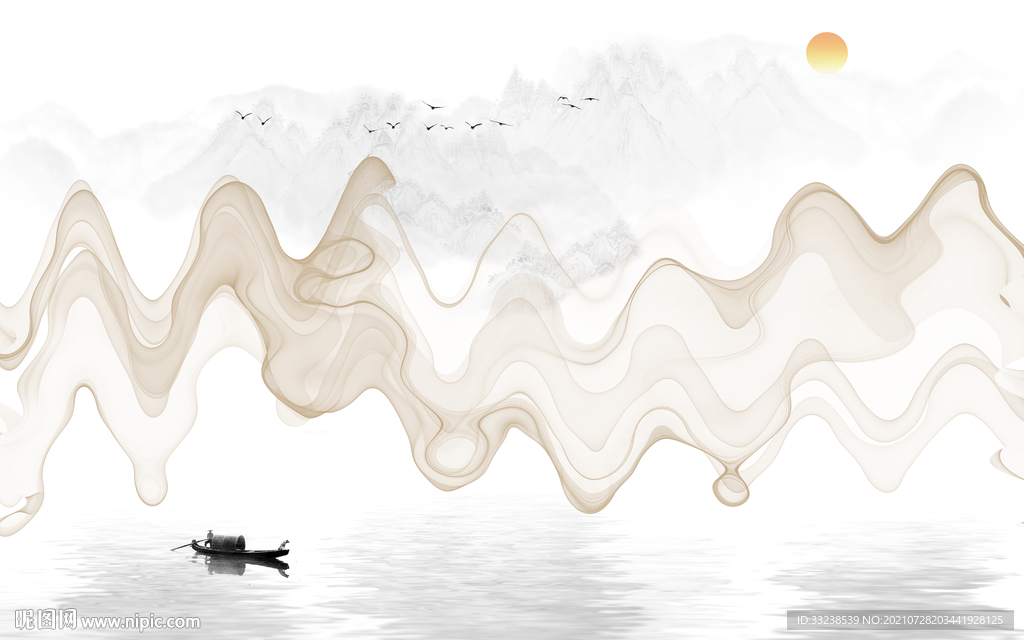 抽象山水画 