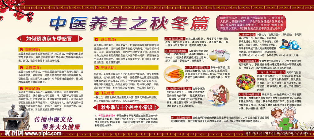中医养生秋冬篇宣传栏
