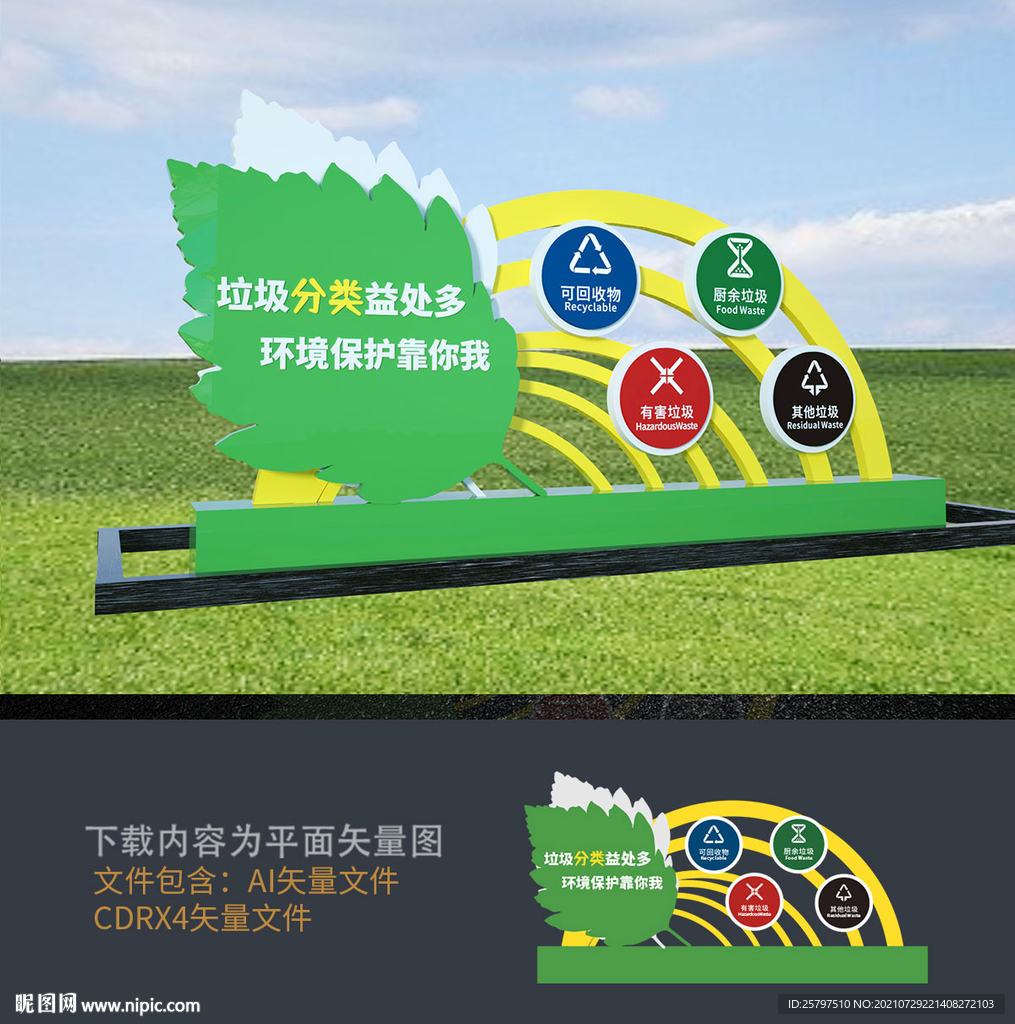 垃圾分类雕塑