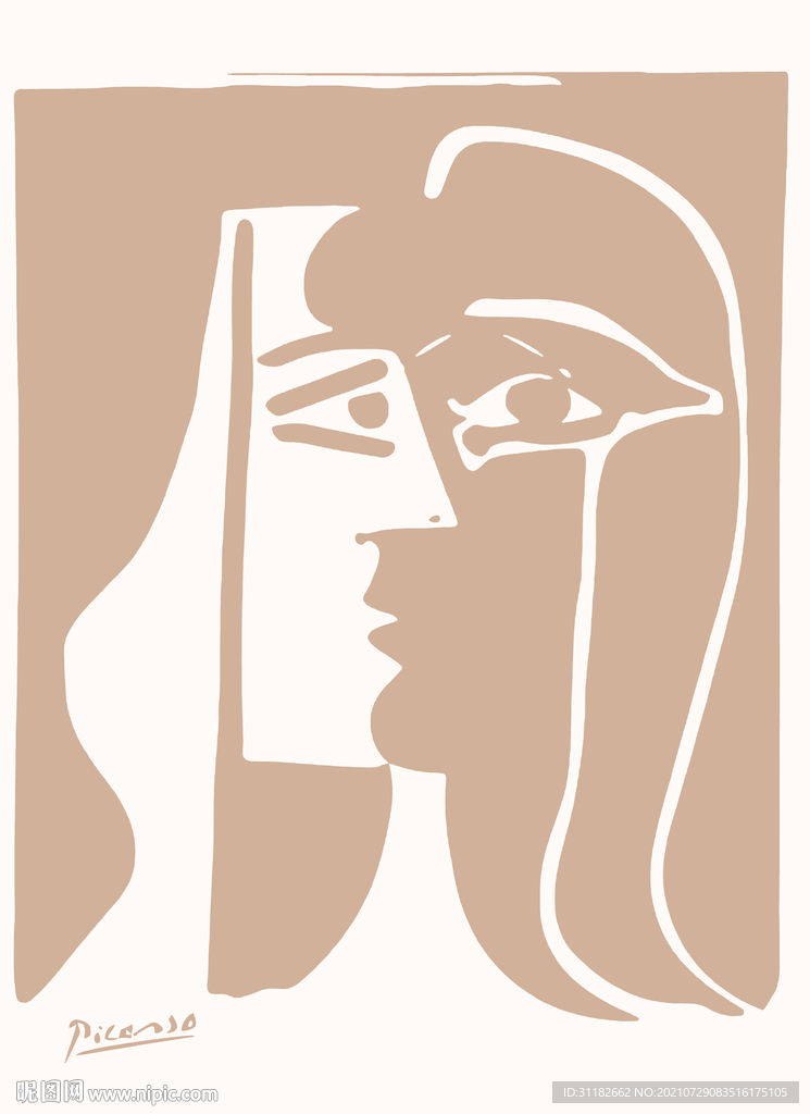 抽象人物几何装饰画