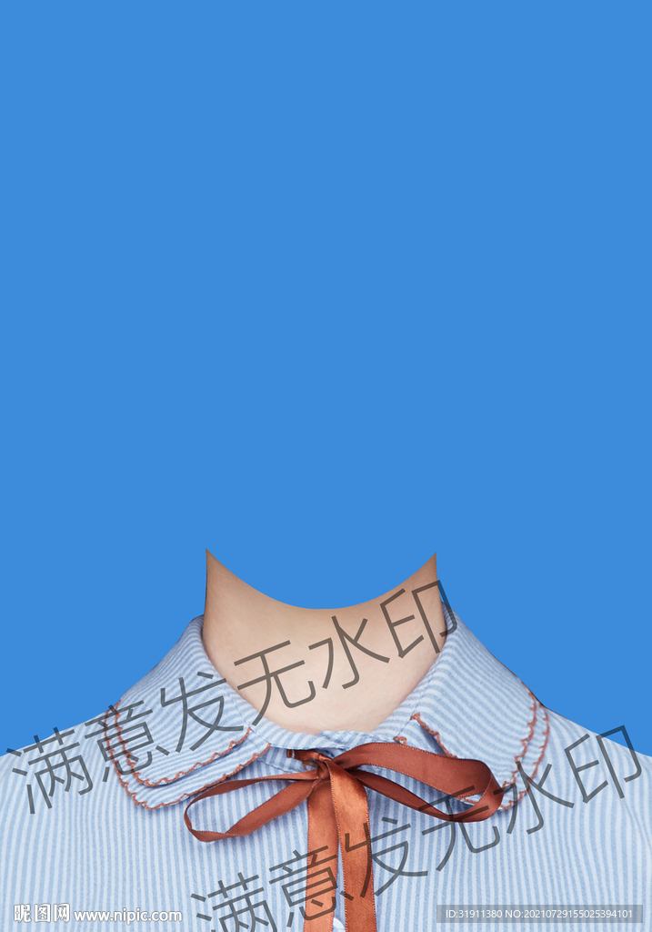 证件照蓝色衬衫