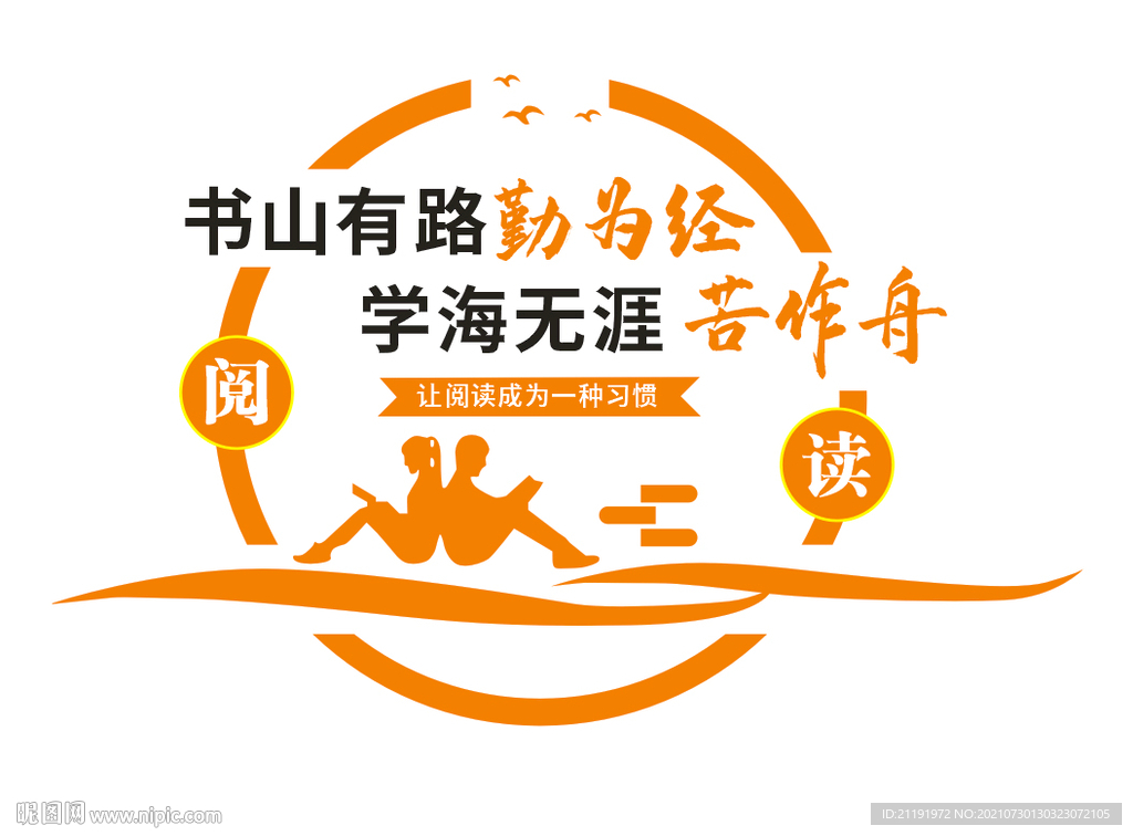 阅览室文化墙