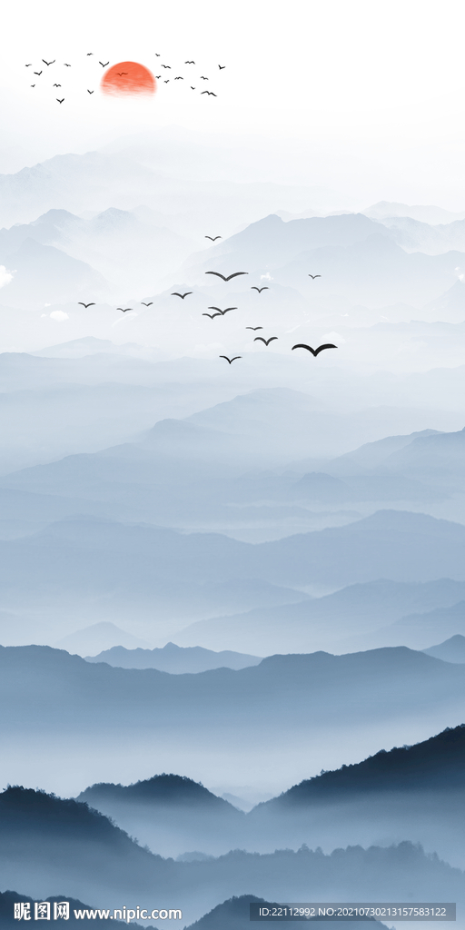 水墨山水画