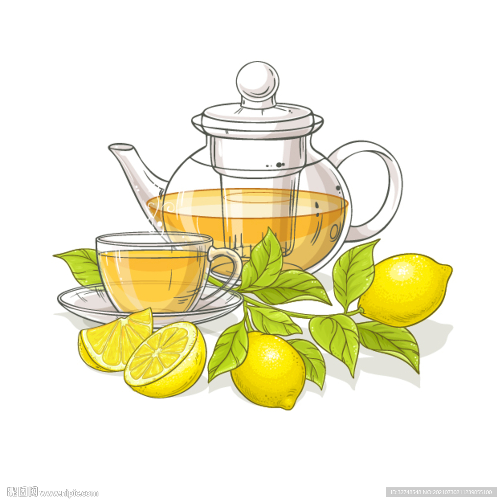 柠檬茶手绘