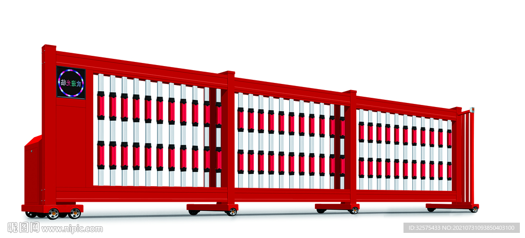 智能 电动直线门 工厂门口  