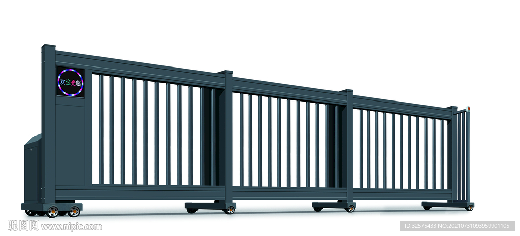 智能 电动直线门 工厂门口  