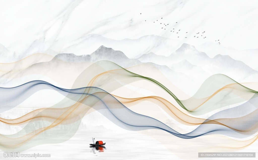 新中式电视背景墙