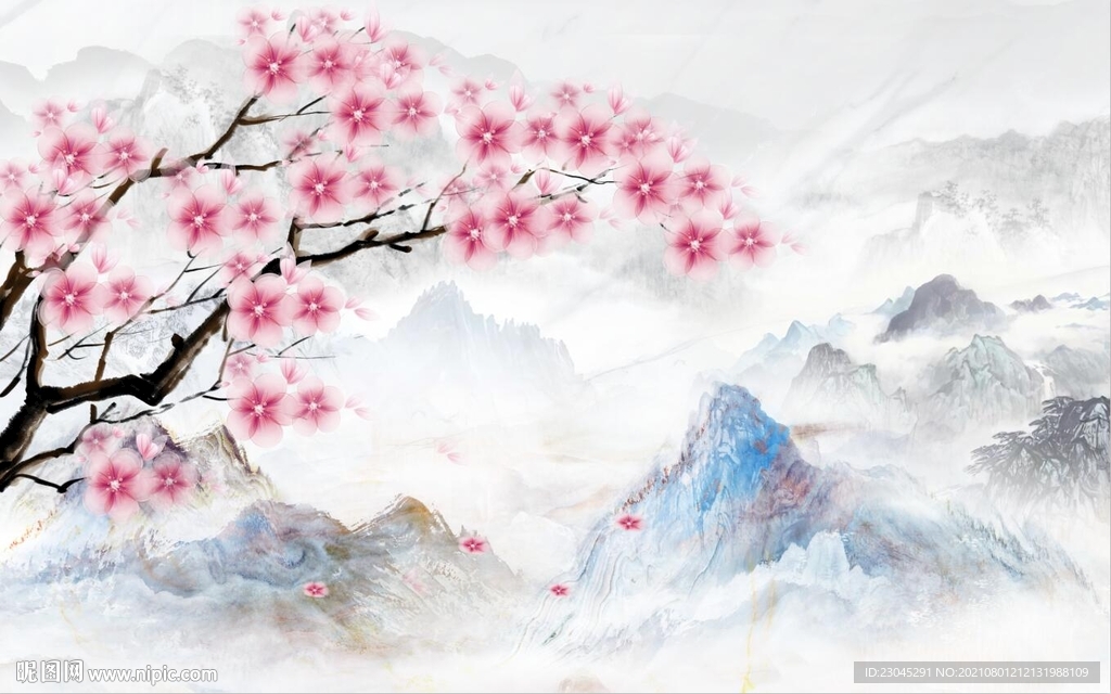 新中式电视背景墙