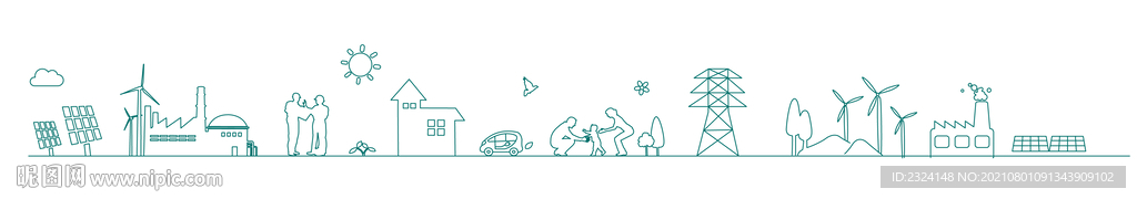 国家电网矢量线描图