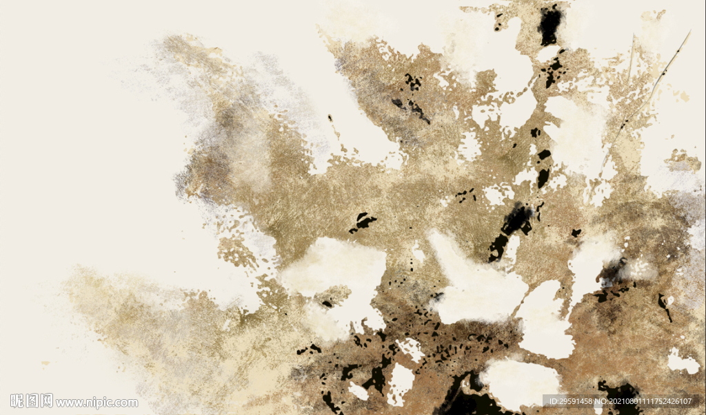 复古抽象梅花背景墙