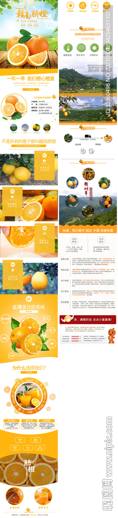 橙色赣南脐橙淘宝简约详情