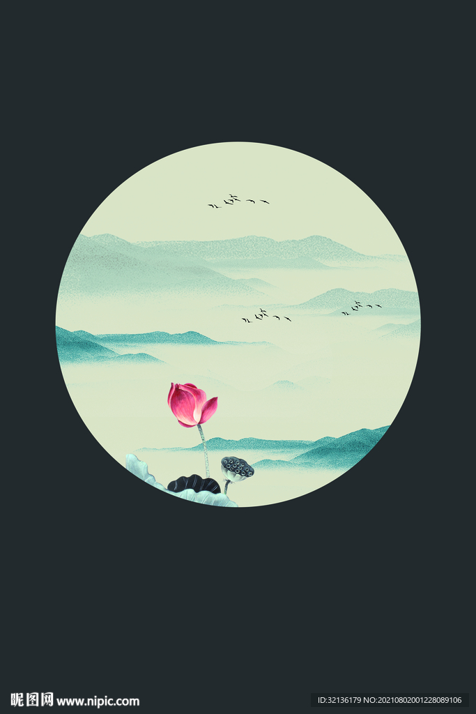 新中式山水装饰画