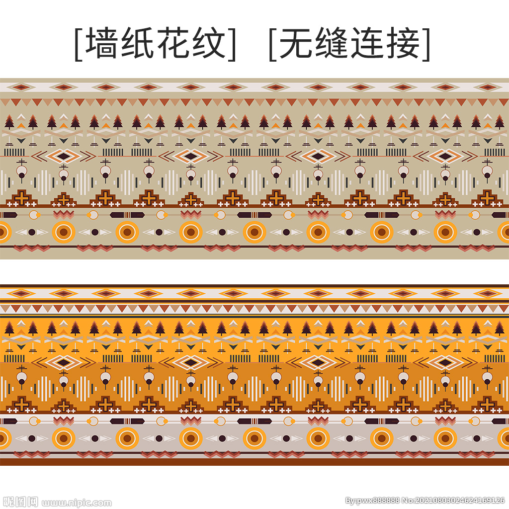 民俗风走廊过道背景墙纸图案花纹