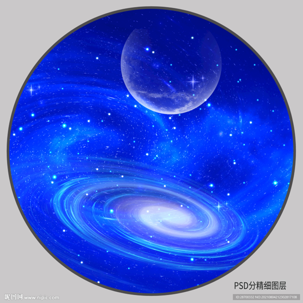 圆形星空吊顶图案