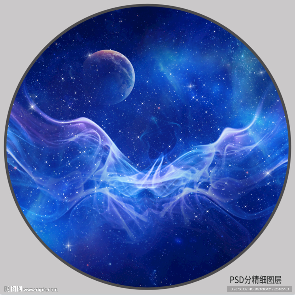 圆形星空吊顶图案