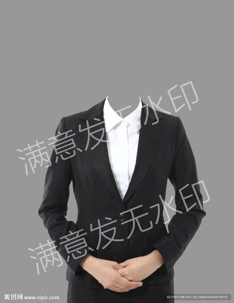 女性形象照半身西装