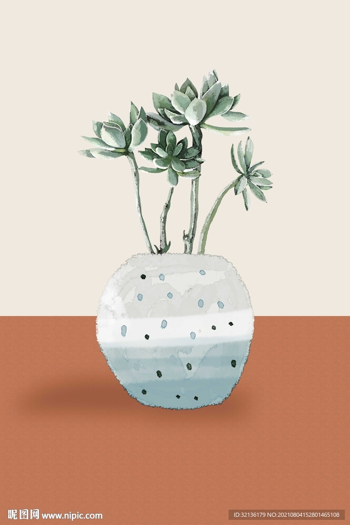 现代简约植物装饰画