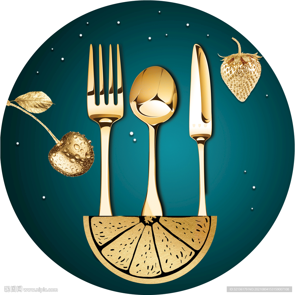 现代轻奢餐厅装饰画