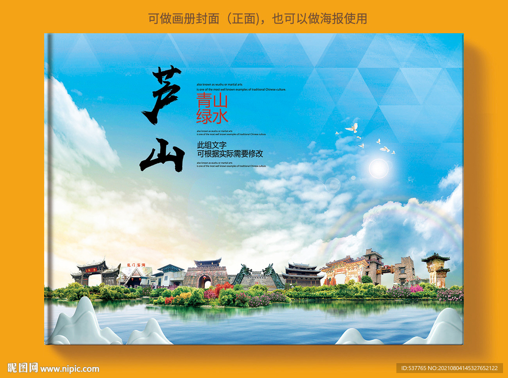芦山县风景光旅游地标画册封面