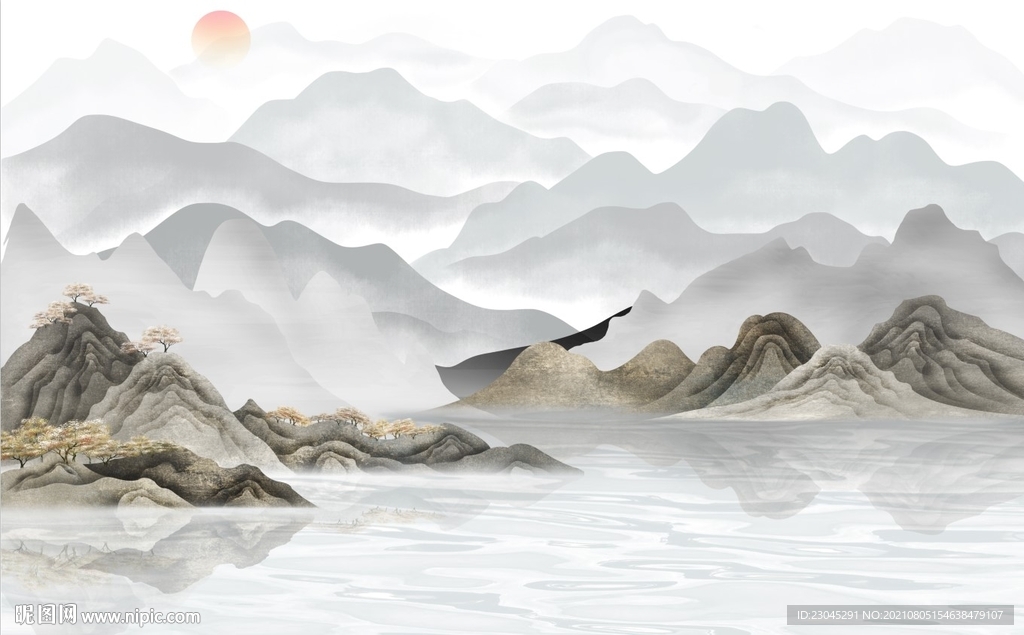 新中式电视背景墙