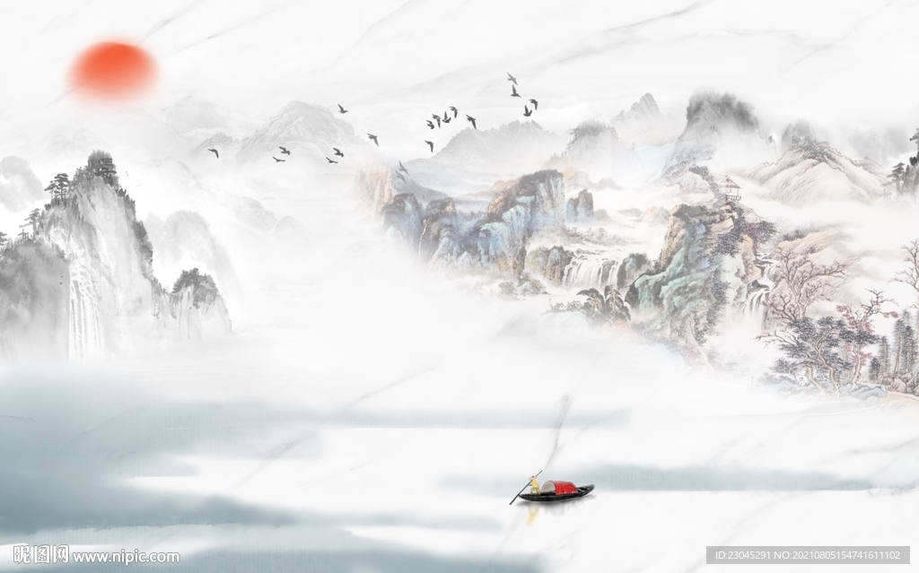 新中式电视背景墙